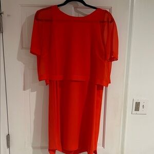 BCBGMaxAzria Vibrant Red High Low Dress